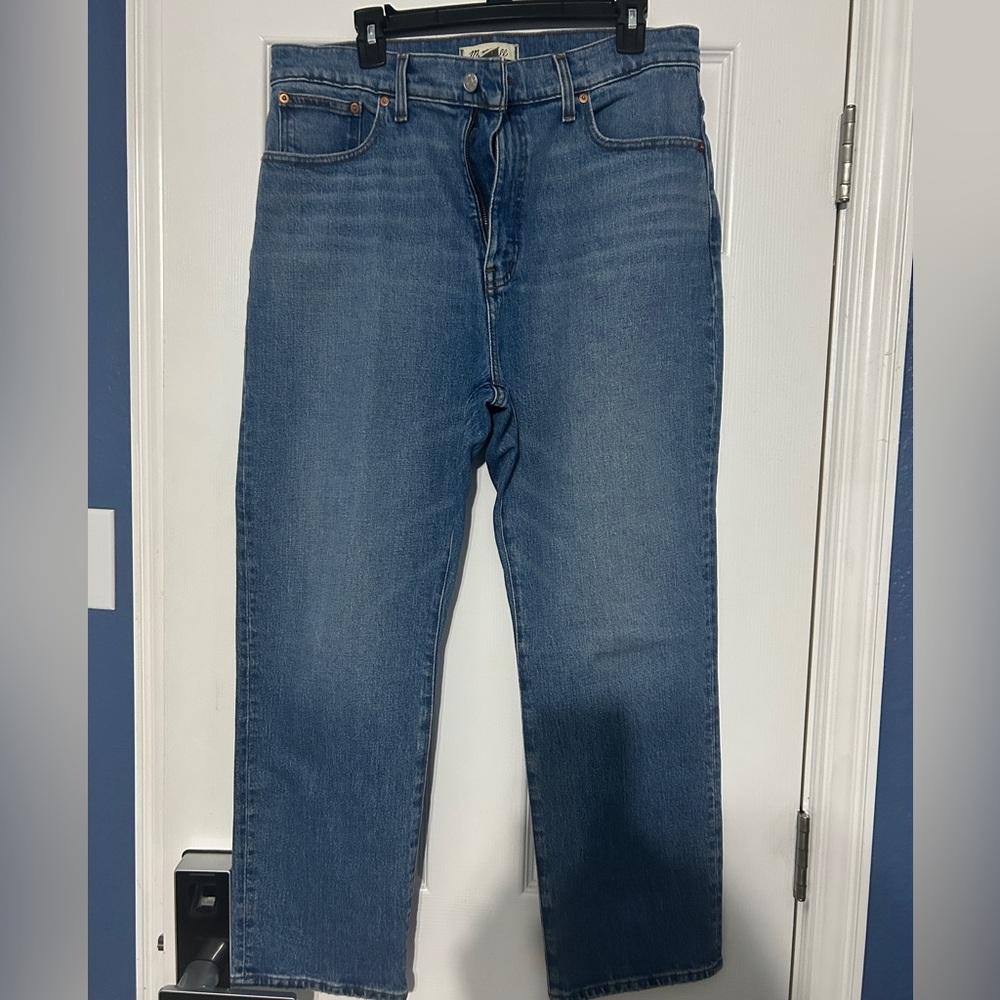 Madewell the '90s straight crop jean in hazeldell wash sz31 NWOT